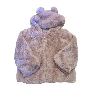 Liv & Lottie Blush Faux Fur Coat